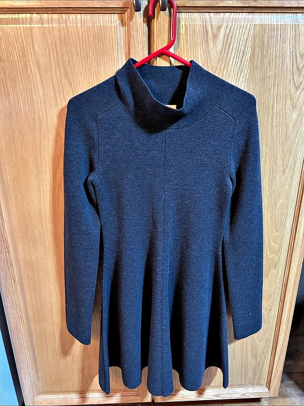 100% BR Long Sleeve Mini Dress in Gray Size XS